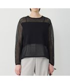 【アイシービー/iCB】のパネルパターンメッシュ ニットプルオーバー ブラック|ID: prp329100004864471 ipo3291000000036203482