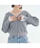 【アースミュージックアンドエコロジー/earth music&ecology】のレーストリムカーディガン Gray|ID: prp329100004864479 ipo3291000000036203597