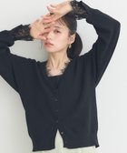 【アースミュージックアンドエコロジー/earth music&ecology】のレーストリムカーディガン Black|ID: prp329100004864479 ipo3291000000036203599