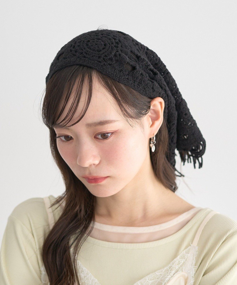 【アースミュージックアンドエコロジー/earth music&ecology】のマルチクロシェスカーフ インテリア・キッズ・メンズ・レディースファッション・服の通販 founy(ファニー) 　ファッション　Fashion　レディースファッション　Fashion for Women　クロシェ　Crochet, Knitted Lace　シンプル　Simple, Minimal　スカーフ　Scarf, Neckwear　バンダナ　Bandana, Head Scarf　Black|ID: prp329100004864480 ipo3291000000036203614
