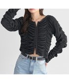 【アースミュージックアンドエコロジー/earth music&ecology】のフロントホックシャーリングトップス 人気、トレンドファッション・服の通販 founy(ファニー) ファッション Fashion レディースファッション Fashion for Women トップス・カットソー Cut & Sew Tops カーディガン・羽織り Layered Style Cardigans インナー Innerwear カーディガン Cardigan, Knitwear シャーリング Shirring, Ruched シンプル Simple, Minimal ジャケット Jacket, Outerwear フィット Fit, Slim Fit フロント Front, Front Design ボトム Bottoms, Lower Wear ポケット Pocket, Pocket Detail ランジェリー Lingerie, Intimate Wear エレガント 上品 Elegant 夏 Summer 春 Spring S/S・春夏 SS, Spring/Summer, Warm Season thumbnail Black|ID: prp329100004864481 ipo3291000000036203627