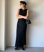 【ウォードブルー/WOADBLUE】のLINE ラインスカート ブラック 人気、トレンドファッション・服の通販 founy(ファニー) ファッション Fashion レディースファッション Fashion for Women スカート Skirts デニムスカート・カジュアルスカート Denim Skirts エレガント 上品 Elegant スリット Slit, Slit Detail デニム Denim, Jeans Material トレンド Trend, Trending Now 定番 Standard, Basic Item ラグジュアリー Luxury, Elegant A/W・秋冬 Autumn/Winter S/S・春夏 SS, Spring/Summer, Warm Season 夏 Summer thumbnail BLACK|ID: prp329100004864573 ipo3291000000036204179