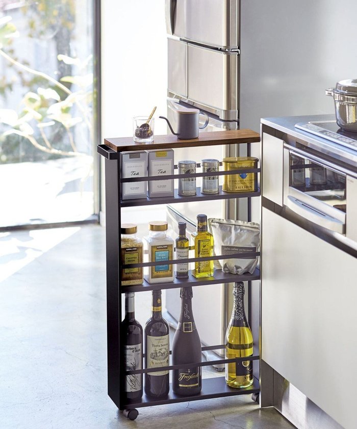 【タワー/tower】のハンドル付きスリムワゴン タワー ブラック インテリア・キッズ・メンズ・レディースファッション・服の通販 founy(ファニー) https://founy.com/ ファッション Fashion レディースファッション Fashion for Women スリム Slim, Slim Fit |ID: prp329100004866118 ipo3291000000036223182