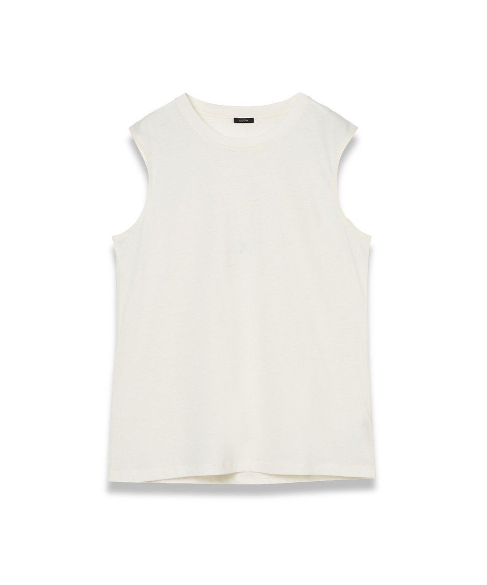 【ジョゼフ/JOSEPH】の【洗える】コットンシルク ジャージータンクトップ インテリア・キッズ・メンズ・レディースファッション・服の通販 founy(ファニー) 　ファッション　Fashion　レディースファッション　Fashion for Women　トップス・カットソー　Cut & Sew Tops　オーガニック　Organic Cotton　シルク　Silk, 100% Silk　タンク　Tank Top, Sleeveless Top　フィット　Fit, Slim Fit　ラウンド　Round, Round Neck　レギュラー　Regular, Standard Fit　夏　Summer　春　Spring　S/S・春夏　SS, Spring/Summer, Warm Season　洗える　Machine Washable　White|ID: prp329100004866143 ipo3291000000036223639