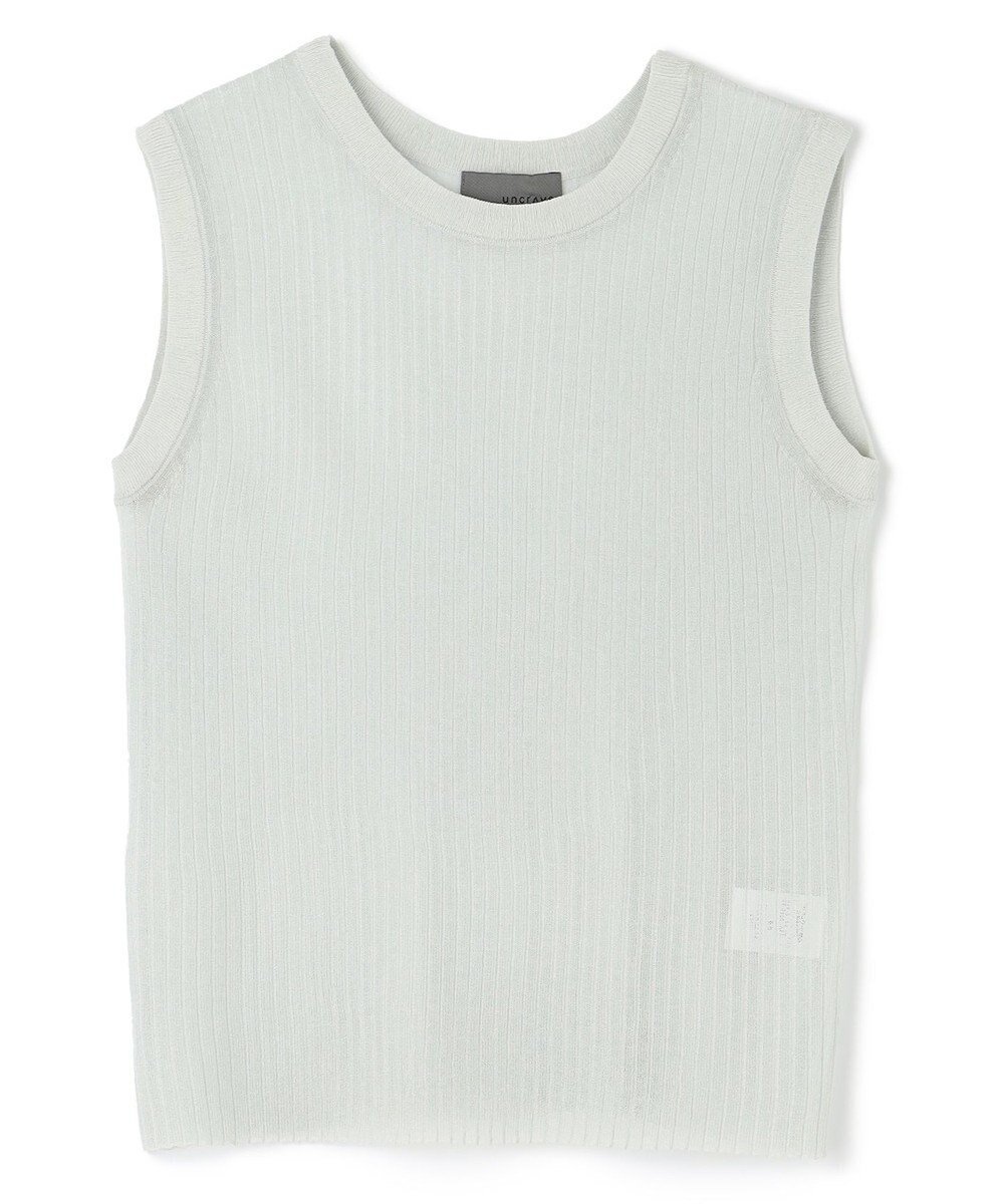 【アンクレイヴ/uncrave】のシアー リブ ノースリーブ ニット(uncrave STANDARD) インテリア・キッズ・メンズ・レディースファッション・服の通販 founy(ファニー) 　ファッション　Fashion　レディースファッション　Fashion for Women　トップス・カットソー　Cut & Sew Tops　ニット　Knit Tops & Sweaters　キャミソール&ノースリーブ　Camisoles & Sleeveless Tops　インナー　Innerwear　カーディガン　Cardigan, Knitwear　コンパクト　Compact, Small Size　シアー　Sheer, See-Through　セーター　Sweater, Knitwear　ノースリーブ　Sleeveless, No-Sleeve　A/W・秋冬　Autumn/Winter　S/S・春夏　SS, Spring/Summer, Warm Season　夏　Summer　ライトセージ|ID: prp329100004866159 ipo3291000000036223994