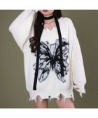 【ウィゴー/WEGO】のバタフライダメージニット 人気、トレンドファッション・服の通販 founy(ファニー) ファッション Fashion レディースファッション Fashion for Women トップス・カットソー Cut & Sew Tops ニット Knit Tops & Sweaters 春 Spring 秋 Autumn ガーリー Girly, Feminine Style スマホ Smartphone, Mobile Device セーター Sweater, Knitwear ダメージ Distressed, Destroyed デコルテ Décolleté, Neckline トレンド Trend, Trending Now バタフライ Butterfly, Butterfly Motif ミニスカート Mini Skirt, Short Skirt モチーフ Motif, Design Theme ルーズ Loose, Oversized 冬 Winter / This Winter A/W・秋冬 Autumn/Winter 夏 Summer thumbnail ホワイトアイボリー|ID: prp329100004866170 ipo3291000000036224161