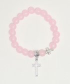 【ウィゴー/WEGO】のLクロスモチーフビーズブレス 人気、トレンドファッション・服の通販 founy(ファニー) ファッション Fashion レディースファッション Fashion for Women ジュエリー Jewelry チェーン＆カフブレスレット Cuff & Chain Bracelets おすすめ Recommended / Our Picks アクセサリー Fashion Accessories スマホ Smartphone, Mobile Device ブレスレット Bracelet, Wristband thumbnail ピンク|ID: prp329100004866179 ipo3291000000036224270