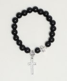 【ウィゴー/WEGO】のLクロスモチーフビーズブレス 人気、トレンドファッション・服の通販 founy(ファニー) ファッション Fashion レディースファッション Fashion for Women ジュエリー Jewelry チェーン＆カフブレスレット Cuff & Chain Bracelets おすすめ Recommended / Our Picks アクセサリー Fashion Accessories スマホ Smartphone, Mobile Device ブレスレット Bracelet, Wristband thumbnail ブラック|ID: prp329100004866179 ipo3291000000036224274