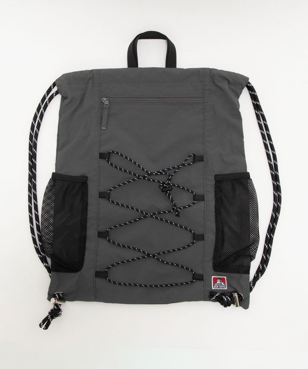 【ウィゴー/WEGO】のBENDAVIS ナップサック インテリア・キッズ・メンズ・レディースファッション・服の通販 founy(ファニー) 　ファッション　Fashion　レディースファッション　Fashion for Women　バッグ　Bags　軽量　Lightweight, Ultra Light　ジーンズ　Jeans, Denim Pants　スマホ　Smartphone, Mobile Device　トレンド　Trend, Trending Now　ドローコード　Drawcord, Drawstring Cord　パターン　Pattern, Design Print　フロント　Front, Front Design　ポケット　Pocket, Pocket Detail　メッシュ　Mesh, Net Fabric　リュック　Backpack, Rucksack　ワーク　Workwear, Utility Style　旅行　Travel　ビジネス 仕事 通勤　Business / Work / Commuting　グレー|ID: prp329100004866182 ipo3291000000036224312