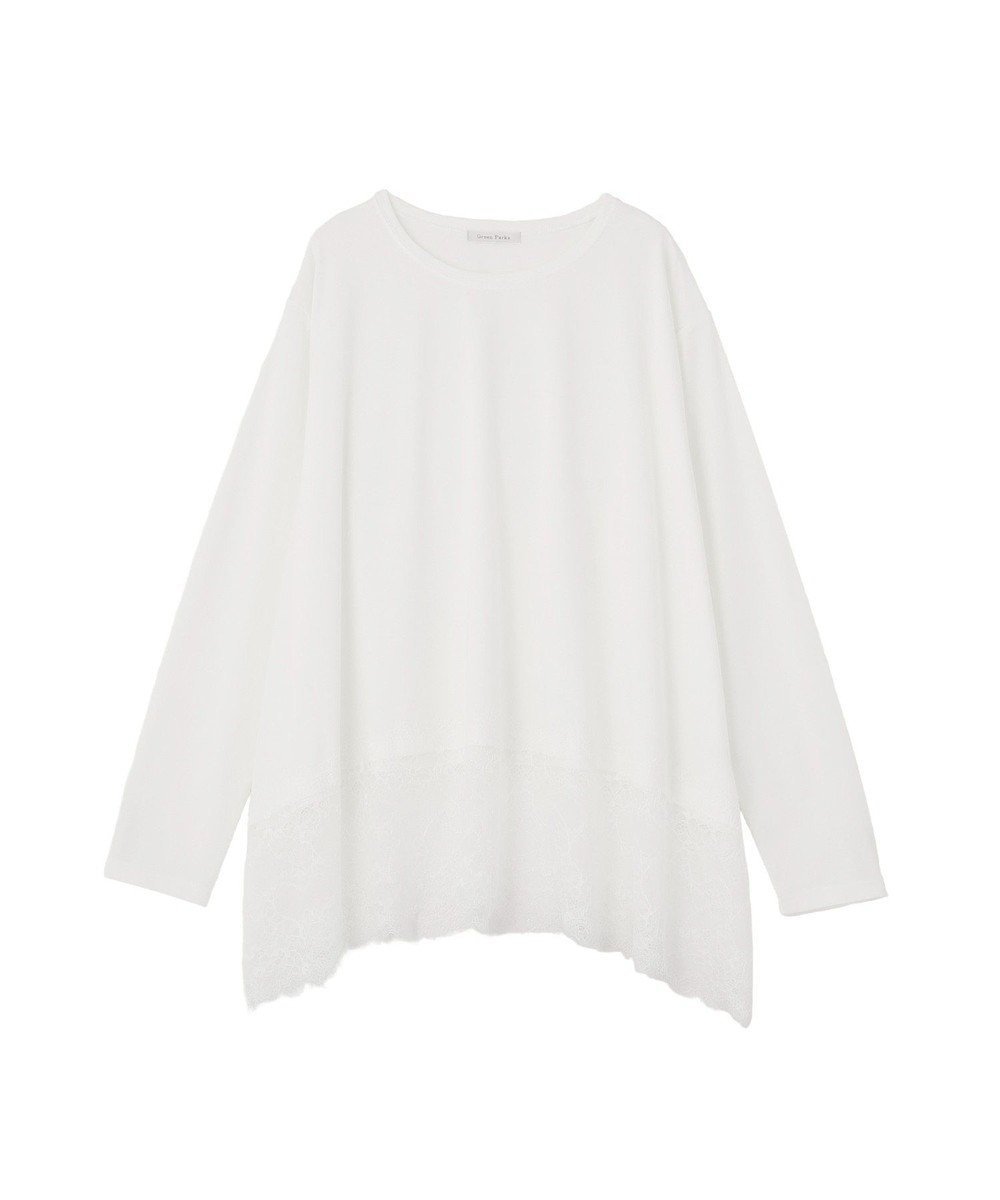 【グリーンパークス/Green Parks】の裾イレヘムレースドッキングプルオーバー 人気、トレンドファッション・服の通販 founy(ファニー) ファッション Fashion レディースファッション Fashion for Women トップス・カットソー Cut & Sew Tops シャツ・ブラウス・オフィスカジュアル Elegant Blouses & Button-Ups ロングTシャツ・Tシャツ Longline T-Shirts & Tees カジュアルプルオーバー・ニットトップス Pullovers & Knit Tops / Casual Pullovers カットソー・ベーシックTシャツ Cut-and-Sewn Tops / Stretch Tees & Basics イレギュラーヘム Irregular Hem イレヘム Irregular Hemline 春 Spring カットソー Cut and Sewn Top シンプル Simple, Minimal ドッキング Docking, Mixed Material ポケット Pocket, Pocket Detail レース Lace, Lace Fabric S/S・春夏 SS, Spring/Summer, Warm Season 夏 Summer エレガント 上品 Elegant other-1|ID: prp329100004866200 ipo3291000000036224522