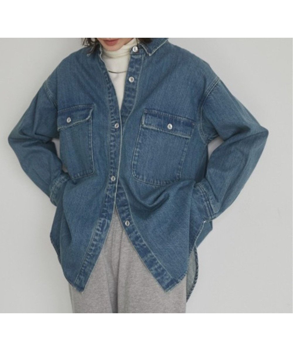 【ウィゴー/WEGO】の【ANGIE VINTAGE】オーバーサイズシャツジャケット 人気、トレンドファッション・服の通販 founy(ファニー) 　ファッション　Fashion　レディースファッション　Fashion for Women　アウター　Coat / Outerwear Collection　レディースジャケット・軽アウター　Jackets　デニムジャケット / カジュアルアウター　Denim Jackets　インナー　Innerwear　ヴィンテージ　Vintage Style　洗える　Machine Washable　キャミソール　Camisole, Spaghetti Strap Top　ジャケット　Jacket, Outerwear　タンク　Tank Top, Sleeveless Top　タートルネック　Turtleneck, High Neck　ツイル　Twist, Twisted Detail　デニム　Denim, Jeans Material　トレンド　Trend, Trending Now　ビッグ　Big, Oversized　ベーシック　Basic, Essential　ポケット　Pocket, Pocket Detail　半袖　Short Sleeve, Half Sleeve　ミックス　Mix, Mixed Style　リラックス　Relax, Relaxed Fit　ロング　Long, Long-Length　A/W・秋冬　Autumn/Winter　 other-1|ID: prp329100004866208 ipo3291000000036224639