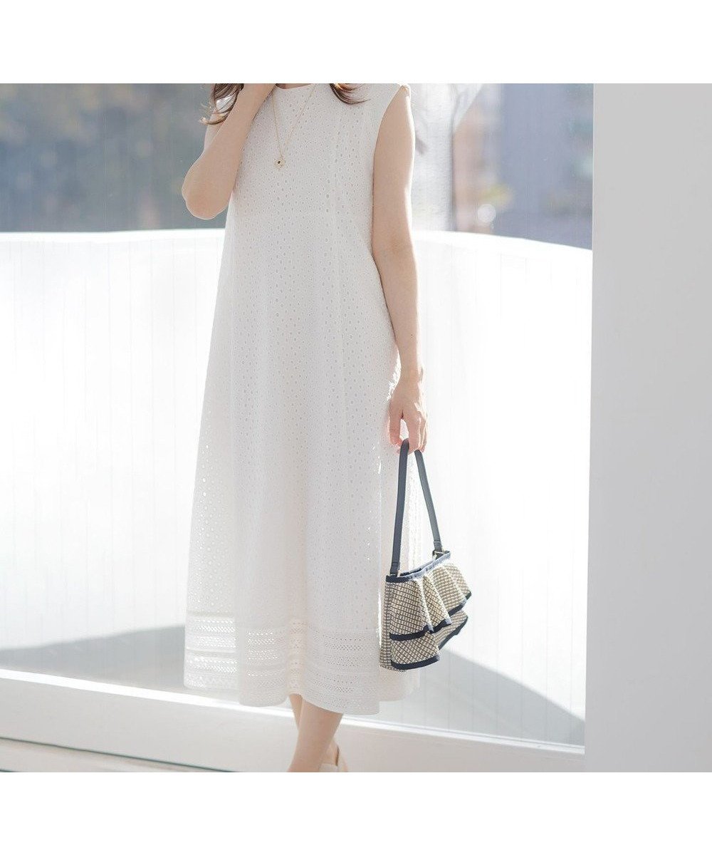 【組曲/KUMIKYOKU】の【先行予約】エンブロイダリーレース ワンピース 人気、トレンドファッション・服の通販 founy(ファニー) 　ファッション　Fashion　レディースファッション　Fashion for Women　ワンピース　Dresses　アイレット　Eyelet Lace　春　Spring　ノースリーブ　Sleeveless, No-Sleeve　バランス　Balance, Style Balance　ボーダー　Border, Stripe　リボン　Ribbon, Bow　レース　Lace, Lace Fabric　S/S・春夏　SS, Spring/Summer, Warm Season　夏　Summer　エレガント 上品　Elegant　 other-1|ID: prp329100004866236 ipo3291000000036224983