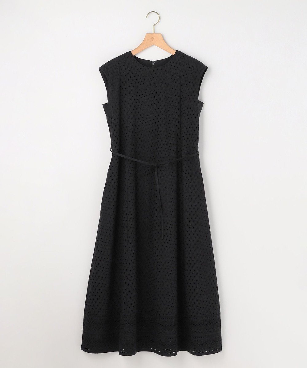 【組曲/KUMIKYOKU】の【先行予約】エンブロイダリーレース ワンピース インテリア・キッズ・メンズ・レディースファッション・服の通販 founy(ファニー) 　ファッション　Fashion　レディースファッション　Fashion for Women　ワンピース　Dresses　アイレット　Eyelet Lace　春　Spring　ノースリーブ　Sleeveless, No-Sleeve　バランス　Balance, Style Balance　ボーダー　Border, Stripe　リボン　Ribbon, Bow　レース　Lace, Lace Fabric　S/S・春夏　SS, Spring/Summer, Warm Season　夏　Summer　エレガント 上品　Elegant　ブラック系|ID: prp329100004866236 ipo3291000000036224987