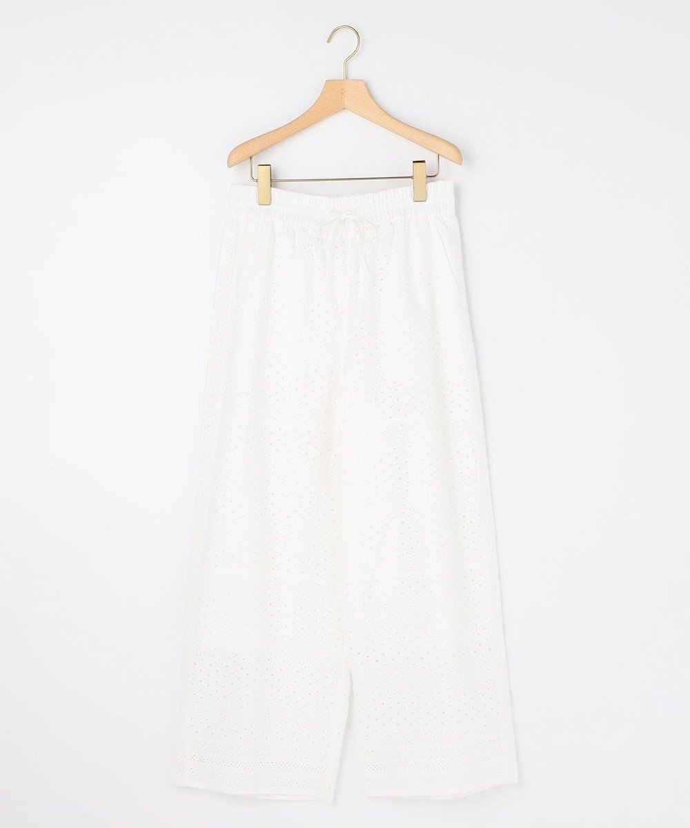 【組曲/KUMIKYOKU】の【先行予約】エンブロイダリーレース パンツ インテリア・キッズ・メンズ・レディースファッション・服の通販 founy(ファニー) 　ファッション　Fashion　レディースファッション　Fashion for Women　パンツ　Pants & Trousers　アイレット　Eyelet Lace　春　Spring　ノースリーブ　Sleeveless, No-Sleeve　バランス　Balance, Style Balance　フィット　Fit, Slim Fit　ペプラム　Peplum, Flared Hem　ボーダー　Border, Stripe　リボン　Ribbon, Bow　レース　Lace, Lace Fabric　ワイド　Wide, Wide Fit　S/S・春夏　SS, Spring/Summer, Warm Season　夏　Summer　ホワイト系|ID: prp329100004866237 ipo3291000000036225005