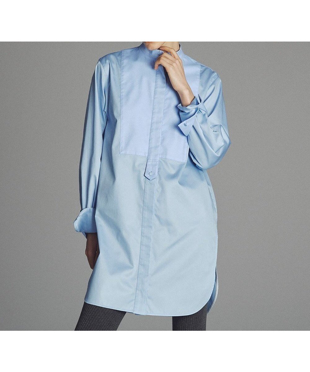 【アンクレイヴ/uncrave】のブロードクロス ドレスシャツ インテリア・キッズ・メンズ・レディースファッション・服の通販 founy(ファニー) ファッション Fashion レディースファッション Fashion for Women トップス・カットソー Cut & Sew Tops シャツ・ブラウス・オフィスカジュアル Elegant Blouses & Button-Ups ワンピース Dresses フォーマル・パーティードレス・結婚式用ドレス Elegant & Casual Dresses オックス Oxford Fabric カフス Cuff Design サテン Satin, Glossy Fabric スリット Slit, Slit Detail ドレス Dress, One-Piece ブロード Broadcloth, Fine Cotton ヨーク Yoke, Yoke Design A/W・秋冬 Autumn/Winter サックス|ID: prp329100004866378 ipo3291000000036241034