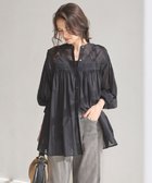 【23区/NIJYUSANKU】の【SLOW/一部店舗限定】コットンボイル ギャザー ブラウス ブラック系|ID: prp329100004866382 ipo3291000000036464966