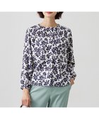 【ジェイ プレス/J.PRESS】の【洗える】スパンフラワープリント ボートネック ブラウス オフ×ネイビー系|ID: prp329100004866385 ipo3291000000036241201