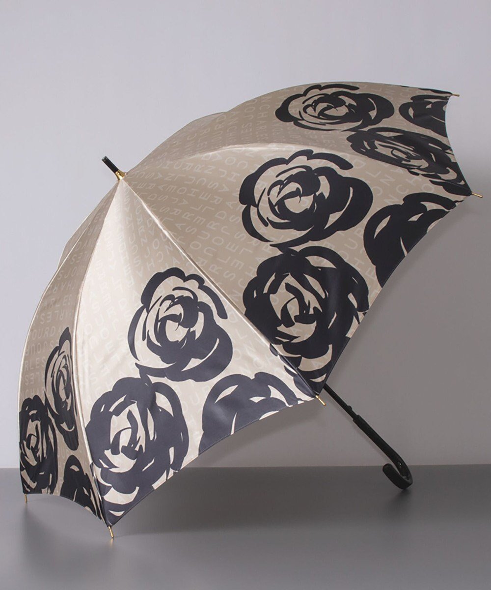 【アウロラ/AURORA】のシャルルジョルダン 花柄 耐風 雨傘 インテリア・キッズ・メンズ・レディースファッション・服の通販 founy(ファニー) 　ファッション　Fashion　レディースファッション　Fashion for Women　レイングッズ・傘・晴雨兼用傘　Umbrellas & Rain Gear　人気　Popular, Best Seller　傘　Umbrella, Parasol　ベージュ|ID: prp329100004866397 ipo3291000000036241478