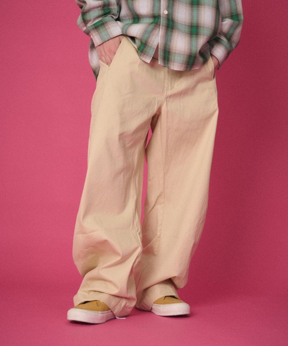 【ウィゴー/WEGO】の【ユニセックス着用ITEM】ステッチカラーチノパンツ 人気、トレンドファッション・服の通販 founy(ファニー) 　ファッション　Fashion　レディースファッション　Fashion for Women　パンツ　Pants & Trousers　春　Spring　秋　Autumn　クール　Cool, Chic　シューズ　Shoes, Footwear　シンプル　Simple, Minimal　スウェット / スエット　Sweatshirt, Sweatwear　スニーカー　Sneakers, Trainers　スマホ　Smartphone, Mobile Device　トレンド　Trend, Trending Now　ドローコード　Drawcord, Drawstring Cord　バルーン　Balloon, Balloon Silhouette　ビッグ　Big, Oversized　ポケット　Pocket, Pocket Detail　ループ　Loop, Loop Knit　冬　Winter / This Winter　S/S・春夏　SS, Spring/Summer, Warm Season　プチプライス・低価格　Affordable / Budget Price　おすすめ　Recommended / Our Picks　夏　Summer　 other-1|ID: prp329100004866399 ipo3291000000036241556