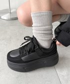 【ウィゴー/WEGO】の厚底ワイドシューレーススニーカー 人気、トレンドファッション・服の通販 founy(ファニー) ファッション Fashion レディースファッション Fashion for Women スニーカー Sneakers, Trainers スマホ Smartphone, Mobile Device トレンド Trend, Trending Now 厚底 Platform Shoes thumbnail ブラック|ID: prp329100004866408 ipo3291000000036241700