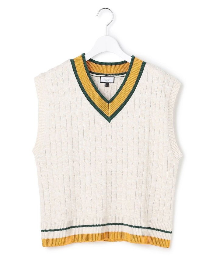 【ジェイプレスヨークストリート/J.PRESS YORK STREET】の【WOMEN】ケーブルチルデン ニットベスト インテリア・キッズ・メンズ・レディースファッション・服の通販 founy(ファニー) https://founy.com/ ファッション Fashion レディースファッション Fashion for Women アウター Coat / Outerwear Collection トップス・カットソー Cut & Sew Tops ニット Knit Tops & Sweaters ベスト&ジレ / 重ね着スタイル Vests & Gilets アクセサリー Fashion Accessories アクリル Acrylic Material 春 Spring カーゴパンツ Cargo Pants, Utility Pants キャップ Cap, Baseball Cap クラシカル Classical, Vintage-Inspired スラックス Slacks, Dress Pants チュニック Tunic, Long Top デニム Denim, Jeans Material バランス Balance, Style Balance パール Pearl, Pearl Accent ベスト Vest, Waistcoat メガネ Glasses, Eyewear メタル Metal, Metal Parts ロング Long, Long-Length S/S・春夏 SS, Spring/Summer, Warm Season おすすめ Recommended / Our Picks 夏 Summer エレガント 上品 Elegant |ID: prp329100004866413 ipo3291000000036241755