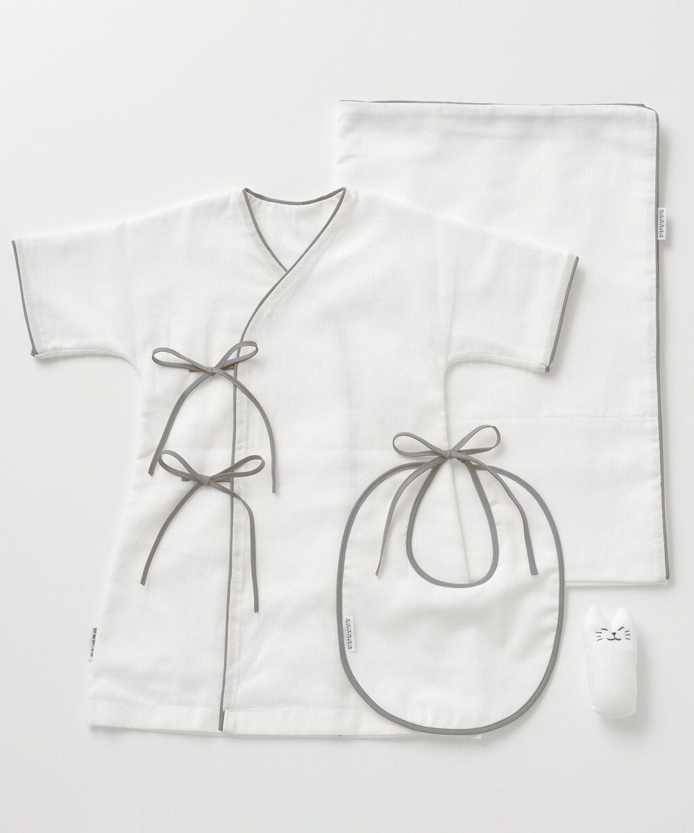 【京和晒綿紗/KYO WAZARASHI MENSYA】の【BABY】新生児ギフトセット インテリア・キッズ・メンズ・レディースファッション・服の通販 founy(ファニー) 　ファッション　Fashion　レディースファッション　Fashion for Women　タオル　Towel, Bath Towel　ベビー　Baby, Babywear　ボックス　Boxy, Box Shape　ギフト プレゼント　Gift / Present　グレーバイアス|ID: prp329100004866440 ipo3291000000036242103