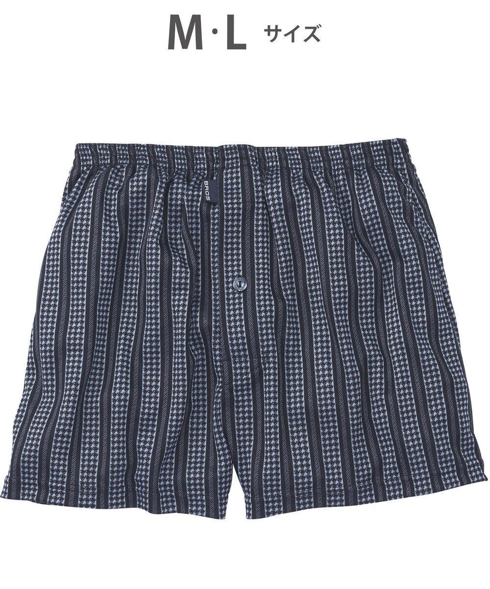 【ワコール/Wacoal / MEN】のトランクス 天然由来繊維(混) しっとりなめらかな肌ざわり ニット素材 前開き GT7802 /ブロス バイ ワコールメン インテリア・キッズ・メンズ・レディースファッション・服の通販 founy(ファニー) 　ファッション　Fashion　メンズファッション　Fashion for Men　なめらか　Smooth, Silky Texture　アンダー　Underwear Essentials　ストライプ　Stripe, Striped Pattern　ミックス　Mix, Mixed Style　ダークブラウン|ID: prp329100004866463 ipo3291000000036242426