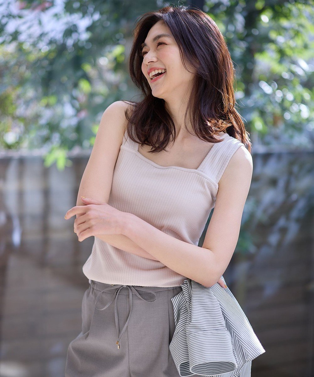 【エニー/ANY】のスクエアタンクトップ 人気、トレンドファッション・服の通販 founy(ファニー) 　ファッション　Fashion　レディースファッション　Fashion for Women　トップス・カットソー　Cut & Sew Tops　おすすめ　Recommended / Our Picks　インナー　Innerwear　カーディガン　Cardigan, Knitwear　ジャケット　Jacket, Outerwear　スクエア　Square, Square Shape　タンク　Tank Top, Sleeveless Top　テレコ　Ribbed, Rib Stitch　フィット　Fit, Slim Fit　夏　Summer　春　Spring　S/S・春夏　SS, Spring/Summer, Warm Season　 other-1|ID: prp329100004866480 ipo3291000000036242770