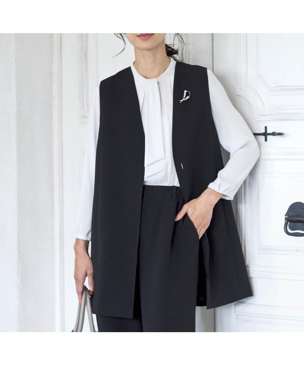 【ジェイ プレス/J.PRESS】の【WEB限定カラーあり・洗える】セラテリーダブルクロス ジレ インテリア・キッズ・メンズ・レディースファッション・服の通販 founy(ファニー) ファッション Fashion レディースファッション Fashion for Women アウター Coat / Outerwear Collection レディースジャケット・軽アウター Jackets インナー Innerwear 洗える Machine Washable ジャケット Jacket, Outerwear ストレッチ Stretch, Stretchy Fabric スリット Slit, Slit Detail トレンド Trend, Trending Now 定番 Standard, Basic Item ポケット Pocket, Pocket Detail ロング Long, Long-Length A/W・秋冬 Autumn/Winter おすすめ Recommended / Our Picks エレガント 上品 Elegant ビジネス 仕事 通勤 Business / Work / Commuting ブラック系|ID: prp329100004866485 ipo3291000000036242979