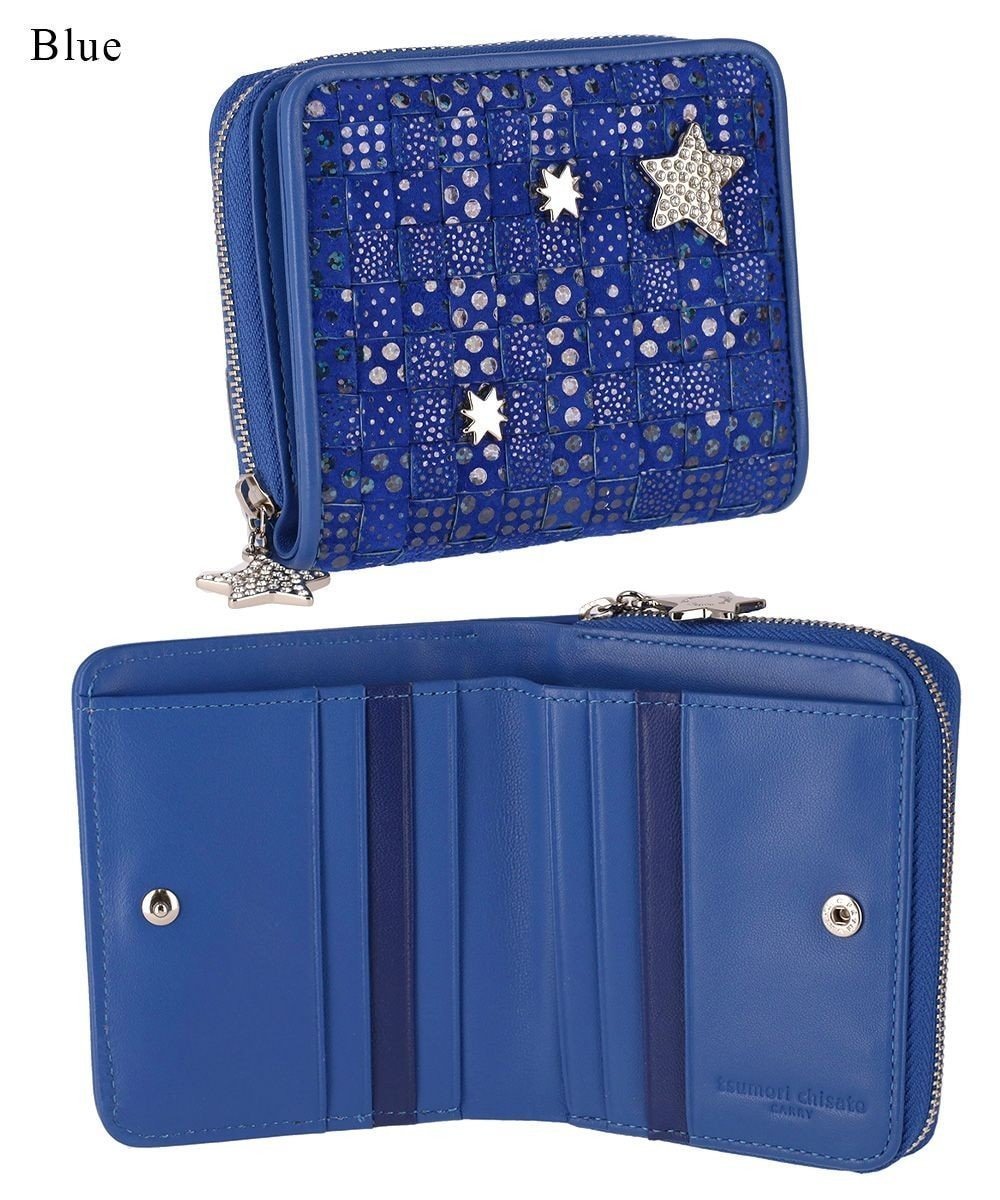 【ツモリチサト キャリー/tsumori chisato CARRY】のキラメッシュ ラウンドファスナー折財布 インテリア・キッズ・メンズ・レディースファッション・服の通販 founy(ファニー) 　ファッション　Fashion　レディースファッション　Fashion for Women　ミニ財布・二つ折り財布　Wallets & Card Cases　ドット　Polka Dot, Dot Pattern　プリント　Print, Printed Pattern　メッシュ　Mesh, Net Fabric　ラウンド　Round, Round Neck　財布　Wallet, Purse　ブルー|ID: prp329100004866492 ipo3291000000036243272
