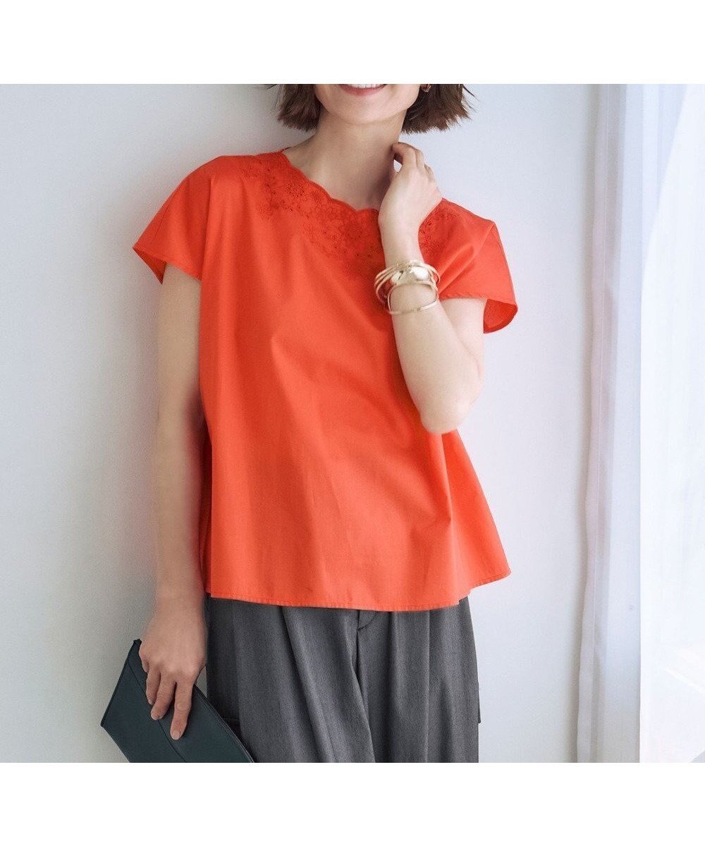 【自由区/JIYU-KU】の【WEB限定・接触冷感・洗える】エンブロイダリーローンプルオーバー ブラウス 人気、トレンドファッション・服の通販 founy(ファニー) 　ファッション　Fashion　レディースファッション　Fashion for Women　トップス・カットソー　Cut & Sew Tops　シャツ・ブラウス・オフィスカジュアル　Elegant Blouses & Button-Ups　カジュアルプルオーバー・ニットトップス　Pullovers & Knit Tops / Casual Pullovers　アンティーク　Antique-Inspired　春　Spring　洗える　Machine Washable　スカラップ　Scallop, Scalloped Edge　トレンド　Trend, Trending Now　人気　Popular, Best Seller　バランス　Balance, Style Balance　ビンテージ　Vintage, Retro Style　フラワー　Flower, Floral　フレア　Flare, Flared　モチーフ　Motif, Design Theme　ロンドン　London Style, British Inspired　ワーク　Workwear, Utility Style　S/S・春夏　SS, Spring/Summer, Warm Season　おすすめ　Recommended / Our Picks　夏　Summer　 other-1|ID: prp329100004866493 ipo3291000000036243305