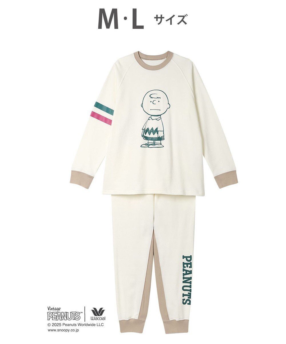 【ワコール/WACOAL】のワコール_リラックス&スリープ パジャマ 長袖 長ズボン 綿100%(本体) ガーゼ裏毛素材 PEANUTS レディース FDX555 /ワコール 人気、トレンドファッション・服の通販 founy(ファニー) 　ファッション　Fashion　レディースファッション　Fashion for Women　トップス・カットソー　Cut & Sew Tops　おすすめ　Recommended / Our Picks　ハンド　Hand, Handmade　パジャマ　Pajamas, Sleepwear　プリント　Print, Printed Pattern　ボトム　Bottoms, Lower Wear　リラックス　Relax, Relaxed Fit　長袖　Long Sleeve, Full Sleeve　 other-1|ID: prp329100004866500 ipo3291000000036243536