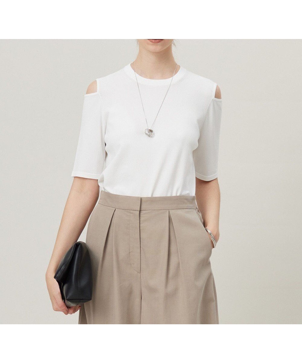 【アイシービー/iCB】の【接触冷感・UVカット・洗える】 VIS/NYハイゲージ デザインプルオーバー インテリア・キッズ・メンズ・レディースファッション・服の通販 founy(ファニー) 　ファッション　Fashion　レディースファッション　Fashion for Women　トップス・カットソー　Cut & Sew Tops　ニット　Knit Tops & Sweaters　カジュアルプルオーバー・ニットトップス　Pullovers & Knit Tops / Casual Pullovers　春　Spring　洗える　Machine Washable　ストレッチ　Stretch, Stretchy Fabric　セーター　Sweater, Knitwear　トレンド　Trend, Trending Now　S/S・春夏　SS, Spring/Summer, Warm Season　夏　Summer　エレガント 上品　Elegant　2025年　2025　2025春夏・S/S　Spring/Summer 2025 SS25　オフホワイト系|ID: prp329100004866504 ipo3291000000036243640