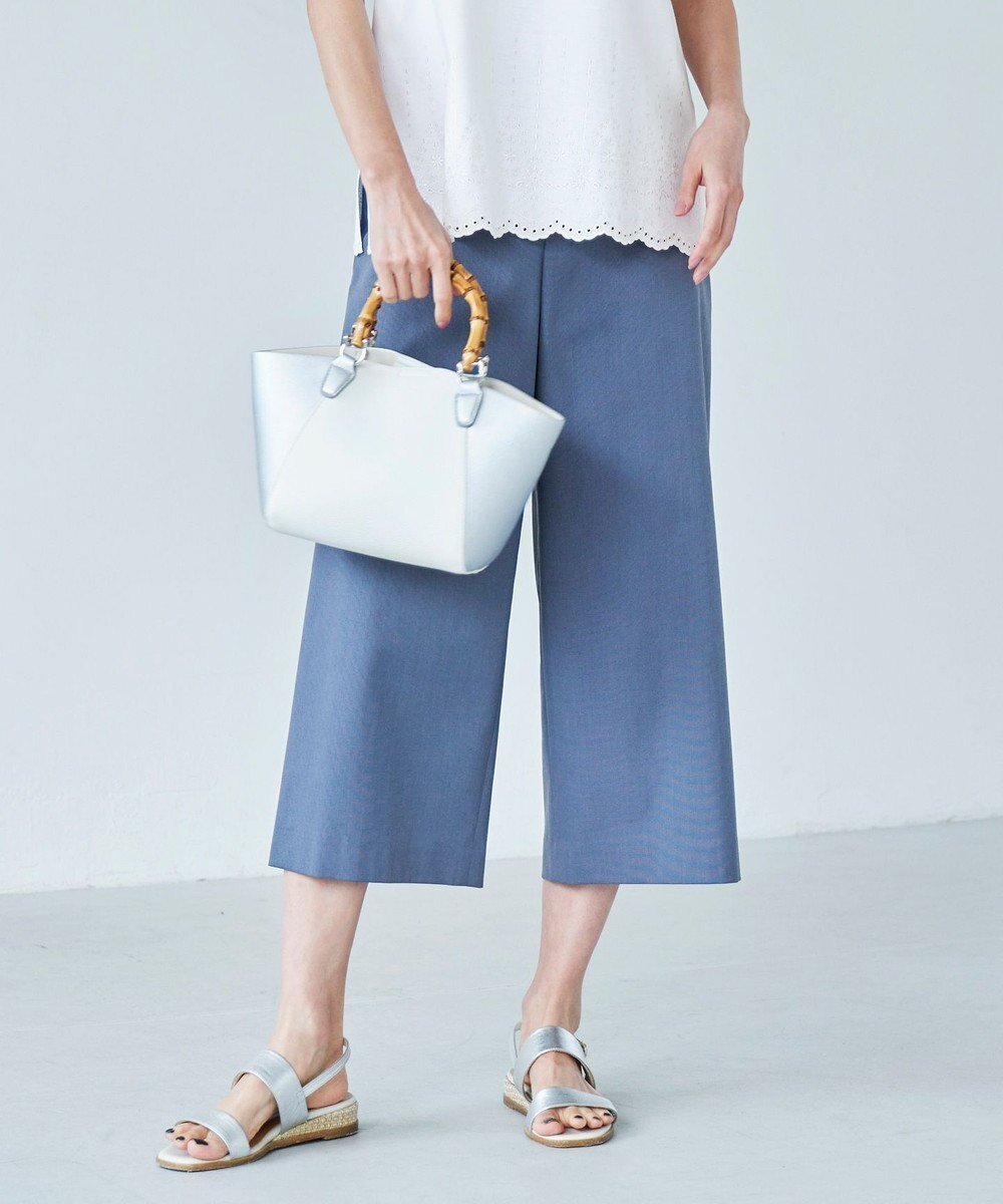 【ジェイ プレス/J.PRESS】の【シワになりにくい】コットンフィッティーシャーク ワイドパンツ インテリア・キッズ・メンズ・レディースファッション・服の通販 founy(ファニー) 　ファッション　Fashion　レディースファッション　Fashion for Women　パンツ　Pants & Trousers　ワイド　Wide, Wide Fit　人気　Popular, Best Seller　夏　Summer　定番　Standard, Basic Item　春　Spring　S/S・春夏　SS, Spring/Summer, Warm Season　洗える　Machine Washable　ダルブルー系|ID: prp329100004866517 ipo3291000000036243963