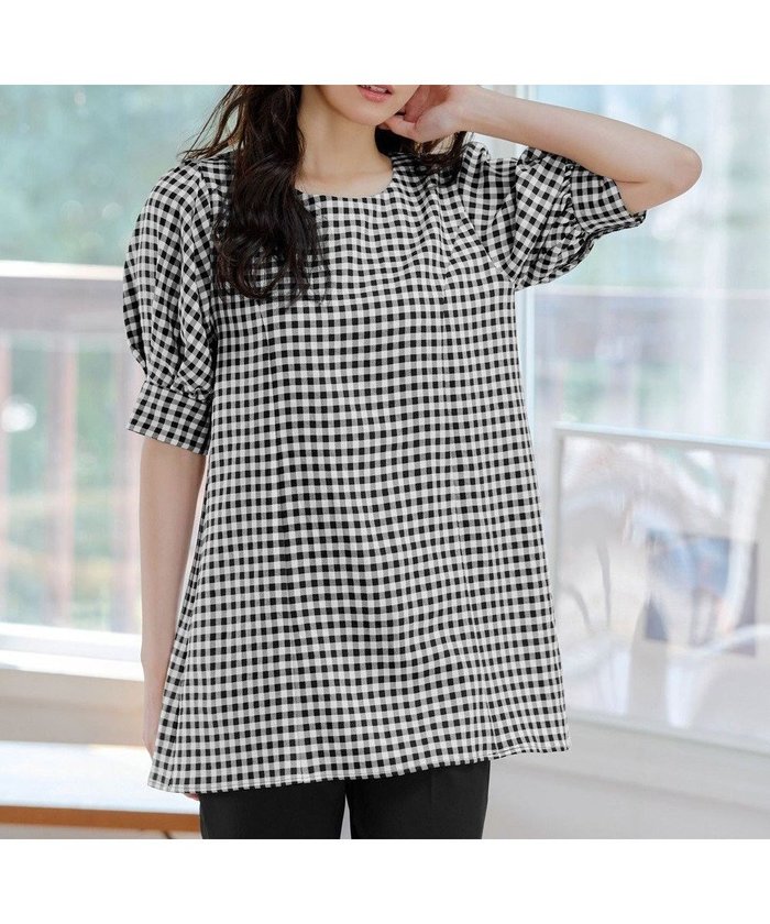 【ティアクラッセ/Tiaclasse】の【小倉優子さん着用】 パフスリーブチュニックブラウス インテリア・キッズ・メンズ・レディースファッション・服の通販 founy(ファニー) https://founy.com/ ファッション Fashion レディースファッション Fashion for Women トップス・カットソー Cut & Sew Tops シャツ・ブラウス・オフィスカジュアル Elegant Blouses & Button-Ups アクセサリー Fashion Accessories ウォッシャブル Machine Washable 春 Spring 洗える Machine Washable カーディガン Cardigan, Knitwear シンプル Simple, Minimal チュニック Tunic, Long Top 長袖 Long Sleeve, Full Sleeve フェミニン Feminine, Girly 無地 Plain, Solid Color ラウンド Round, Round Neck S/S・春夏 SS, Spring/Summer, Warm Season 再入荷 Restock / Back in Stock 夏 Summer エレガント 上品 Elegant 新作・新入荷 New Arrivals / New In |ID: prp329100004866522 ipo3291000000036244069