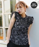 【ティアクラッセ/Tiaclasse】の【新色追加・洗える】花柄フリルシャツブラウス 人気、トレンドファッション・服の通販 founy(ファニー) ファッション Fashion レディースファッション Fashion for Women トップス・カットソー Cut & Sew Tops シャツ・ブラウス・オフィスカジュアル Elegant Blouses & Button-Ups 花柄・フラワープリント・モチーフ Floral Prints & Motifs / Flower Pattern Tops アクセサリー Fashion Accessories カーディガン Cardigan, Knitwear クラシカル Classical, Vintage-Inspired シアー Sheer, See-Through チュニック Tunic, Long Top フリル Frill, Ruffle ポケット Pocket, Pocket Detail 再入荷 Restock / Back in Stock 夏 Summer 新作・新入荷 New Arrivals / New In 春 Spring S/S・春夏 SS, Spring/Summer, Warm Season 洗える Machine Washable thumbnail ブラック|ID: prp329100004866530 ipo3291000000036244385