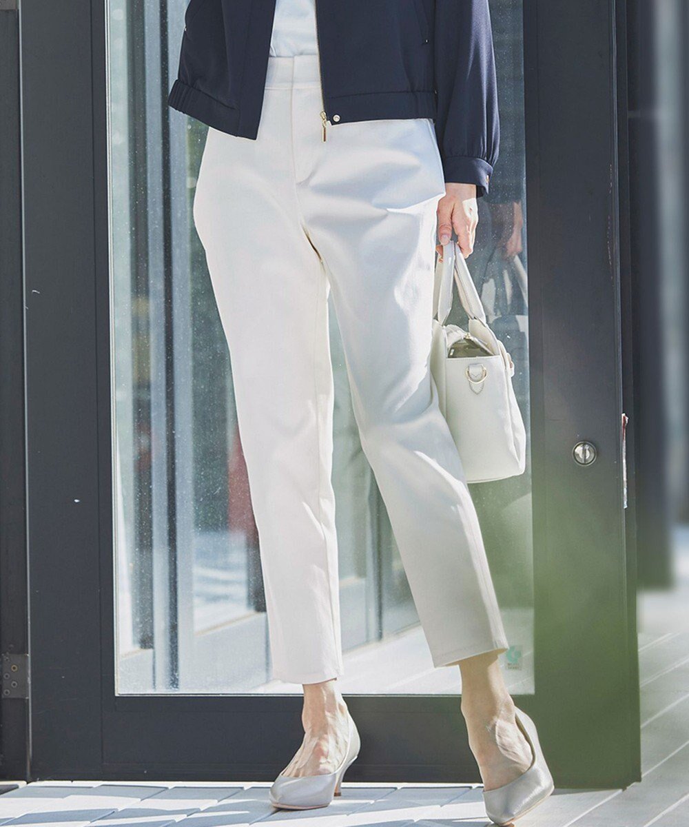 【エニィ スィス/any SiS】の【撥水機能】サテンストレッチビューティー パンツ インテリア・キッズ・メンズ・レディースファッション・服の通販 founy(ファニー) 　ファッション　Fashion　レディースファッション　Fashion for Women　パンツ　Pants & Trousers　シンプル　Simple, Minimal　ストレッチ　Stretch, Stretchy Fabric　スリム　Slim, Slim Fit　センター　Center, Center Line　フィット　Fit, Slim Fit　夏　Summer　定番　Standard, Basic Item　春　Spring　S/S・春夏　SS, Spring/Summer, Warm Season　オフ|ID: prp329100004866536 ipo3291000000036244594