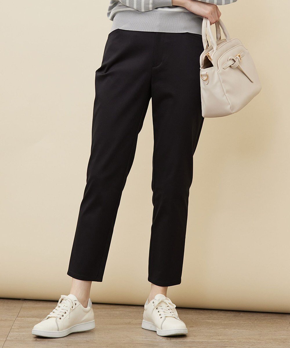 【エニィ スィス/any SiS】の【撥水機能】サテンストレッチビューティー パンツ インテリア・キッズ・メンズ・レディースファッション・服の通販 founy(ファニー) 　ファッション　Fashion　レディースファッション　Fashion for Women　パンツ　Pants & Trousers　シンプル　Simple, Minimal　ストレッチ　Stretch, Stretchy Fabric　スリム　Slim, Slim Fit　センター　Center, Center Line　フィット　Fit, Slim Fit　夏　Summer　定番　Standard, Basic Item　春　Spring　S/S・春夏　SS, Spring/Summer, Warm Season　ブラック|ID: prp329100004866536 ipo3291000000036244607