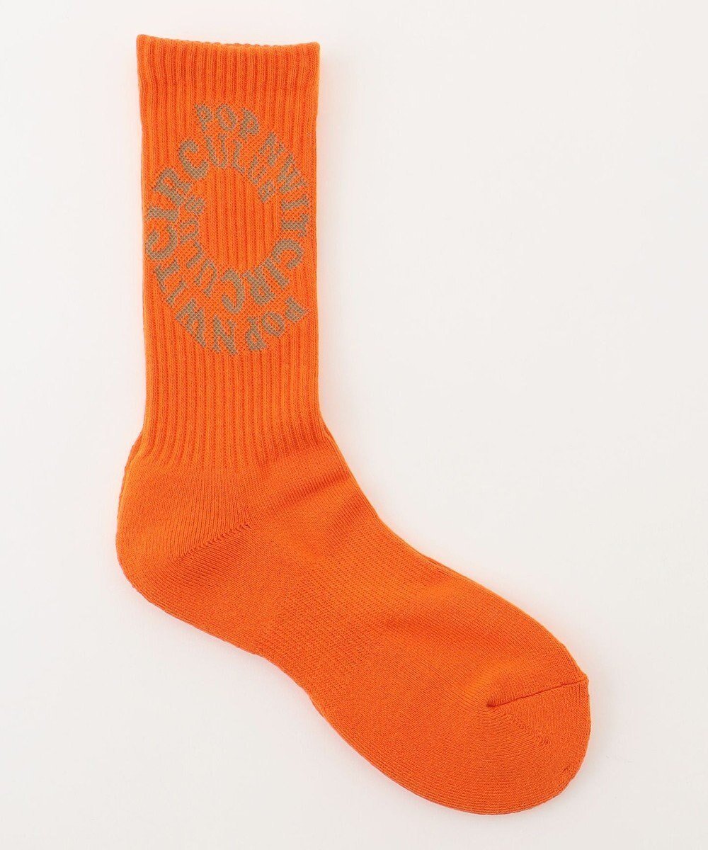 【ピーダブリュサーキュラス/PW CIRCULUS】の【WOMEN】【土踏まずをサポート】PWサークルロゴ リブソックス インテリア・キッズ・メンズ・レディースファッション・服の通販 founy(ファニー) 　ファッション　Fashion　レディースファッション　Fashion for Women　ソックス&靴下　Socks & Hosiery　レッグウェア・ストッキング　Legwear & Hosiery　2024年　2024　2024-2025秋冬・A/W　Autumn/Winter 2024–25 AW24–25　クッション　Cushion, Throw Pillow　クール　Cool, Chic　サークル　Circle, Round Design　ソックス　Socks, Hosiery　オレンジ系|ID: prp329100004866561 ipo3291000000036245319