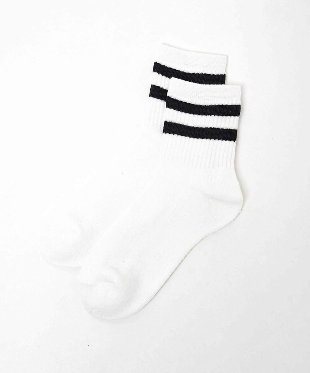 【ウィゴー/WEGO】の2ラインソックス インテリア・キッズ・メンズ・レディースファッション・服の通販 founy(ファニー) 　ファッション　Fashion　レディースファッション　Fashion for Women　ソックス&靴下　Socks & Hosiery　レッグウェア・ストッキング　Legwear & Hosiery　ソックス　Socks, Hosiery　フィット　Fit, Slim Fit　ワンポイント　One Point, Statement Accent　ホワイト|ID: prp329100004866570 ipo3291000000036245677