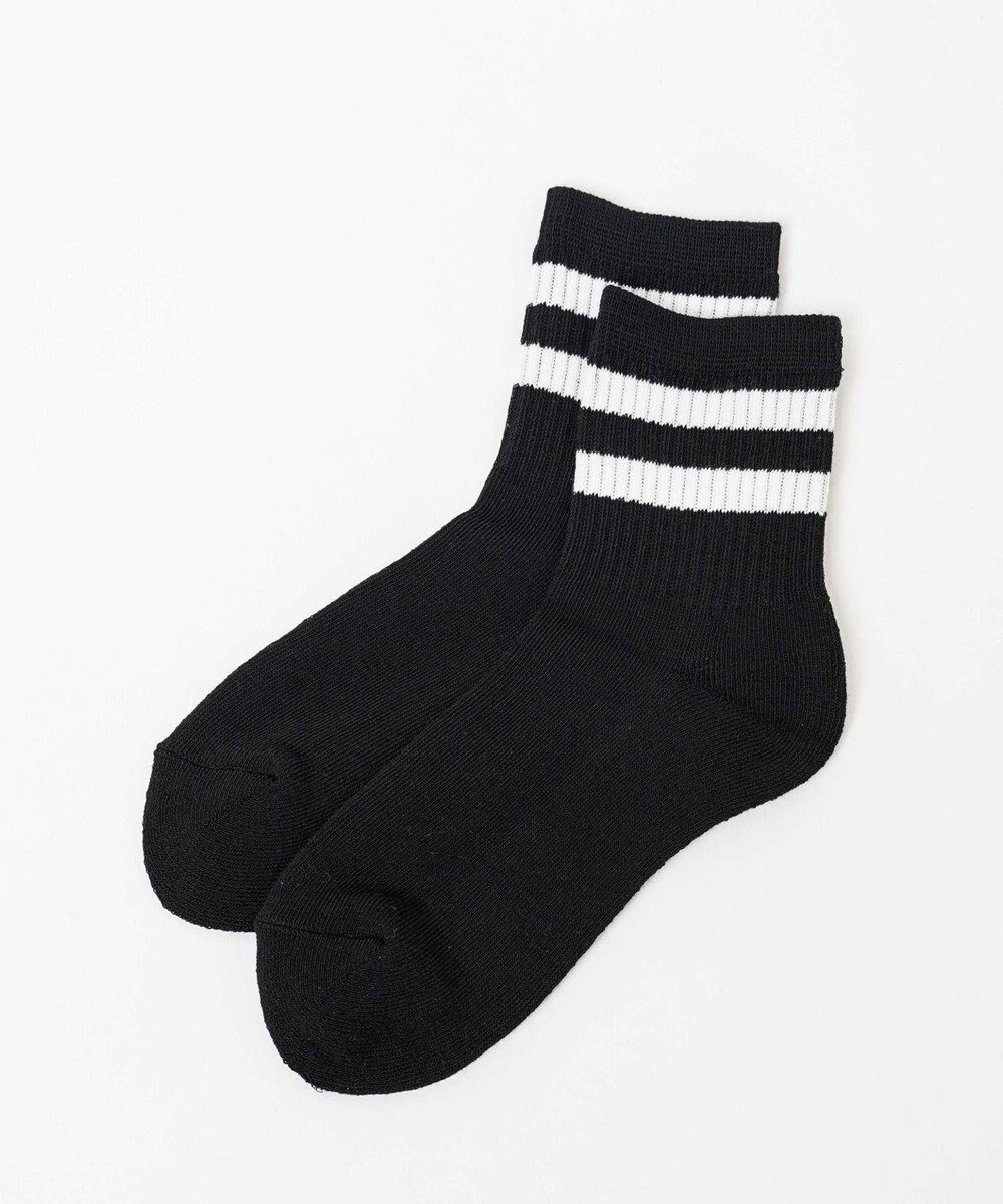 【ウィゴー/WEGO】の2ラインソックス インテリア・キッズ・メンズ・レディースファッション・服の通販 founy(ファニー) 　ファッション　Fashion　レディースファッション　Fashion for Women　ソックス&靴下　Socks & Hosiery　レッグウェア・ストッキング　Legwear & Hosiery　ソックス　Socks, Hosiery　フィット　Fit, Slim Fit　ワンポイント　One Point, Statement Accent　ブラック|ID: prp329100004866570 ipo3291000000036245679