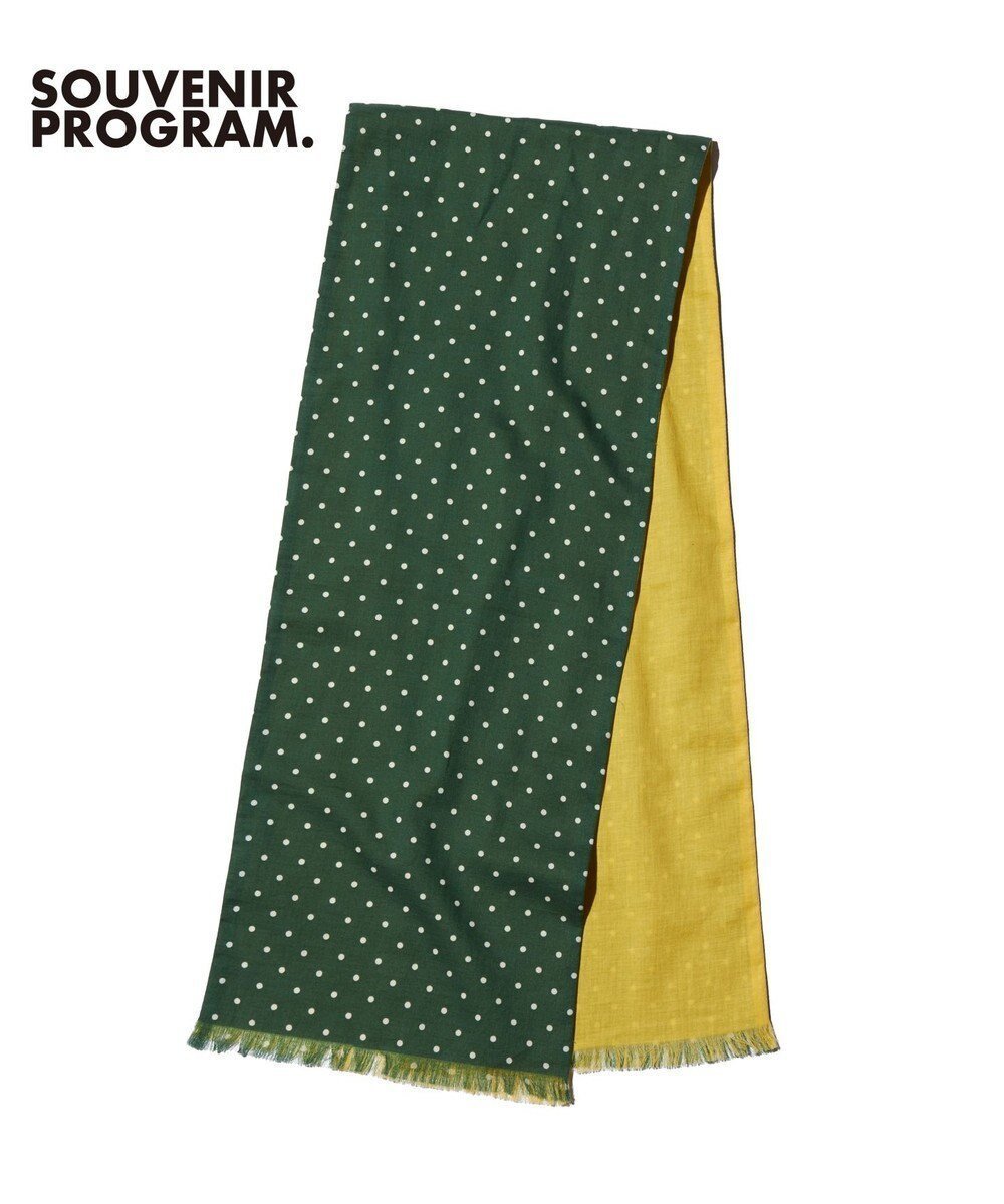 【ジェイ プレス/J.PRESS / MEN】の【J.PRESS ORIGINALS】Cotton Wool W-Face Dot Stall インテリア・キッズ・メンズ・レディースファッション・服の通販 founy(ファニー) 　ファッション　Fashion　メンズファッション　Fashion for Men　春　Spring　クラシック　Classic, Timeless Style　ショール　Shawl, Wrap　シンプル　Simple, Minimal　ストール　Stole, Wrap　ドット　Polka Dot, Dot Pattern　無地　Plain, Solid Color　リバーシブル　Reversible, Two-Sided　S/S・春夏　SS, Spring/Summer, Warm Season　夏　Summer　グリーン系5|ID: prp329100004866819 ipo3291000000036250326