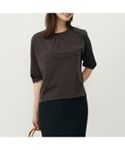 【ジェイ プレス/J.PRESS】の【洗える】ブラウスライクジャージー カットソー 人気、トレンドファッション・服の通販 founy(ファニー) ファッション Fashion レディースファッション Fashion for Women トップス・カットソー Cut & Sew Tops シャツ・ブラウス・オフィスカジュアル Elegant Blouses & Button-Ups ロングTシャツ・Tシャツ Longline T-Shirts & Tees カットソー・ベーシックTシャツ Cut-and-Sewn Tops / Stretch Tees & Basics カットソー Cut and Sewn Top ギャザー Gathered, Ruffled フィット Fit, Slim Fit 夏 Summer 春 Spring S/S・春夏 SS, Spring/Summer, Warm Season 洗える Machine Washable thumbnail ブラウン系|ID: prp329100004866820 ipo3291000000036250351