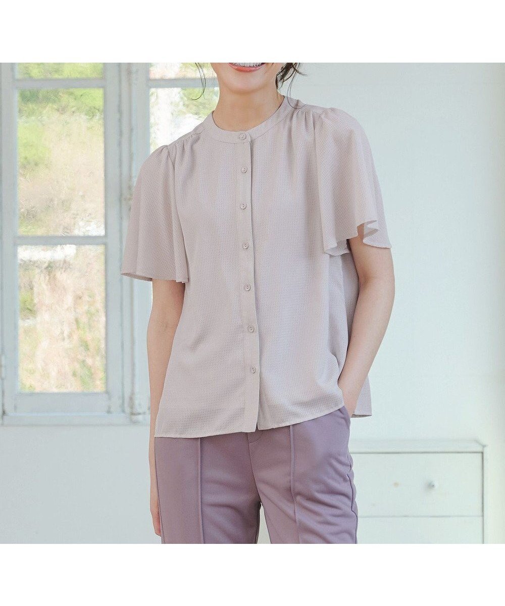 【ティアクラッセ/Tiaclasse】の【セットアップ対応・洗える】シアーチェックブラウス インテリア・キッズ・メンズ・レディースファッション・服の通販 founy(ファニー) ファッション Fashion レディースファッション Fashion for Women トップス・カットソー Cut & Sew Tops シャツ・ブラウス・オフィスカジュアル Elegant Blouses & Button-Ups セットアップ Matching Sets レディーストップス・ブラウス Tops & Blouses / Assorted Women's Tops アクセサリー Fashion Accessories 春 Spring 洗える Machine Washable 秋 Autumn カーディガン Cardigan, Knitwear ギャザー Gathered, Ruffled コンパクト Compact, Small Size シアー Sheer, See-Through シンプル Simple, Minimal ジャケット Jacket, Outerwear スリーブ Sleeve, Long Sleeve / Short Sleeve セットアップ Set-Up, Coordinated Outfit チュニック Tunic, Long Top フェミニン Feminine, Girly フレア Flare, Flared ポケット Pocket, Pocket Detail 楽ちん Easy Fit, Comfortable 冬 Winter / This Winter S/S・春夏 SS, Spring/Summer, Warm Season 再入荷 Restock / Back in Stock おすすめ Recommended / Our Picks 夏 Summer 新作・新入荷 New Arrivals / New In ビジネス 仕事 通勤 Business / Work / Commuting グレー|ID: prp329100004866855 ipo3291000000036250547