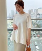 【アンフィーロ 自由区/UNFILO】のハーフスリーブ ペプラムニット 人気、トレンドファッション・服の通販 founy(ファニー) ファッション Fashion レディースファッション Fashion for Women トップス・カットソー Cut & Sew Tops ニット Knit Tops & Sweaters ウォッシャブル Machine Washable ストレッチ Stretch, Stretchy Fabric スリーブ Sleeve, Long Sleeve / Short Sleeve セーター Sweater, Knitwear ハーフ Half, Half-Length フォルム Silhouette, Form ペプラム Peplum, Flared Hem 夏 Summer 春 Spring S/S・春夏 SS, Spring/Summer, Warm Season 洗える Machine Washable 軽量 Lightweight, Ultra Light thumbnail オフ|ID: prp329100004866857 ipo3291000000036250565