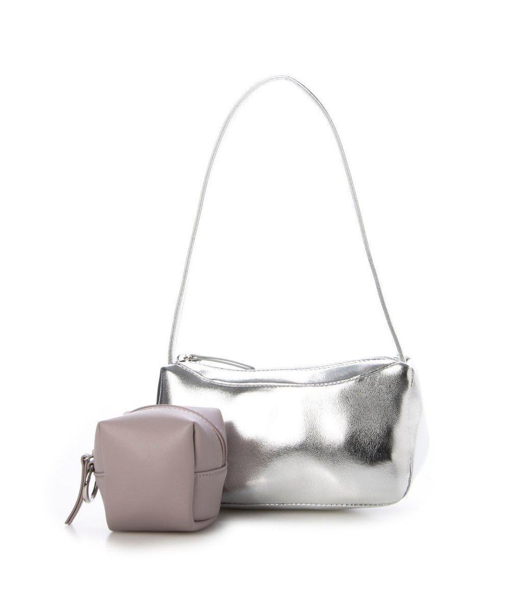 【アンビリオン/UNBILLION】のカシュカシュ cachecache / ミニキューブポーチ付きショルダー インテリア・キッズ・メンズ・レディースファッション・服の通販 founy(ファニー) 　ファッション　Fashion　レディースファッション　Fashion for Women　ポーチ&ミニバッグ　Pouches & Mini Bags　カラフル　Colorful Design　3月号　March Issue　ショルダー　Shoulder, Shoulder Strap　スクエア　Square, Square Shape　雑誌　Magazine, Fashion Magazine　ハンド　Hand, Handmade　ポーチ　Pouch, Small Case　ミックス　Mix, Mixed Style　モチーフ　Motif, Design Theme　再入荷　Restock / Back in Stock　シルバー|ID: prp329100004866859 ipo3291000000036250574