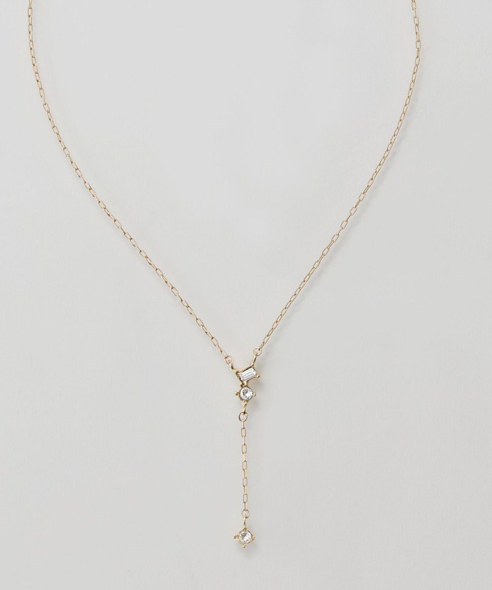 【フィービィー/phoebe】の【金属アレルギー対応】ラディアンスビジューYラインネックレス ゴールド インテリア・キッズ・メンズ・レディースファッション・服の通販 founy(ファニー) 　ファッション　Fashion　レディースファッション　Fashion for Women　ジュエリー　Jewelry　ネックレス　Necklaces & Pendants　おすすめ　Recommended / Our Picks　アクセサリー　Fashion Accessories　シェイプ　Shape, Slim Fit　シンプル　Simple, Minimal　デコルテ　Décolleté, Neckline　ネックレス　Necklace, Pendant Necklace　ビジュー　Bijou, Jewel-like Accent　ゴールド|ID: prp329100004866861 ipo3291000000036250599