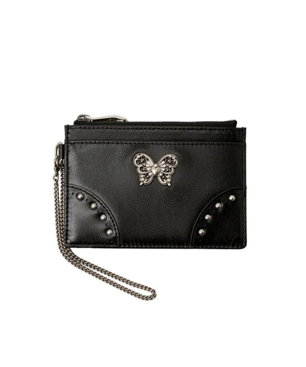 【アナスイ/ANNA SUI】のナーシャ ファスナー付パスケース 人気、トレンドファッション・服の通販 founy(ファニー) 　ファッション　Fashion　レディースファッション　Fashion for Women　ミニ財布・二つ折り財布　Wallets & Card Cases　アンティーク　Antique-Inspired　クラシック　Classic, Timeless Style　クール　Cool, Chic　シルバー　Silver, Metallic Silver　バタフライ　Butterfly, Butterfly Motif　フォルム　Silhouette, Form　フォーマル　Formal, Dressy　ブローチ　Brooch, Pin Brooch　ポケット　Pocket, Pocket Detail　エレガント 上品　Elegant　人気　Popular, Best Seller　定番　Standard, Basic Item　財布　Wallet, Purse　 other-1|ID: prp329100004866871 ipo3291000000036250737