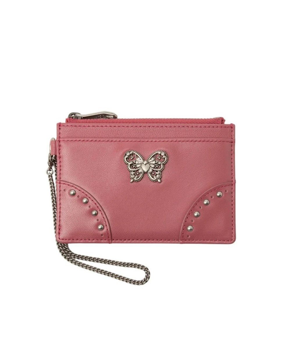 【アナスイ/ANNA SUI】のナーシャ ファスナー付パスケース インテリア・キッズ・メンズ・レディースファッション・服の通販 founy(ファニー) 　ファッション　Fashion　レディースファッション　Fashion for Women　ミニ財布・二つ折り財布　Wallets & Card Cases　アンティーク　Antique-Inspired　クラシック　Classic, Timeless Style　クール　Cool, Chic　シルバー　Silver, Metallic Silver　バタフライ　Butterfly, Butterfly Motif　フォルム　Silhouette, Form　フォーマル　Formal, Dressy　ブローチ　Brooch, Pin Brooch　ポケット　Pocket, Pocket Detail　エレガント 上品　Elegant　人気　Popular, Best Seller　定番　Standard, Basic Item　財布　Wallet, Purse　ピンク|ID: prp329100004866871 ipo3291000000036250740