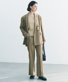 【アンフィーロ 自由区/UNFILO】の【セットアップ着用可/ウエストゴム】TENNEN TOUCH セミフレア パンツ カーキ|ID: prp329100004866887 ipo3291000000036250866